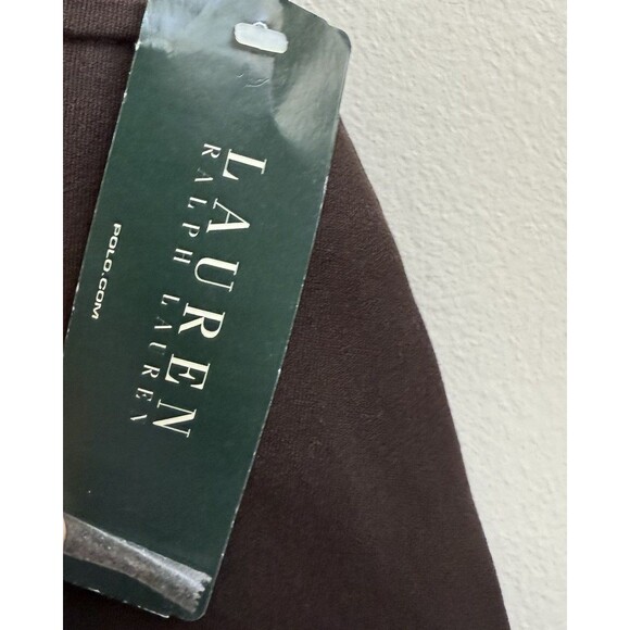 Ralph Lauren Slim Fit Midrise Brown Stretch Pants Size 4 - Picture 3 of 5